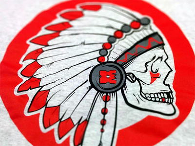 Native clothing illustration native skateshop skull