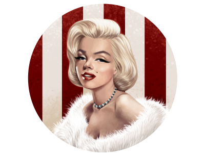 Pom Pom Pidou illustration marylin photoshop portrait