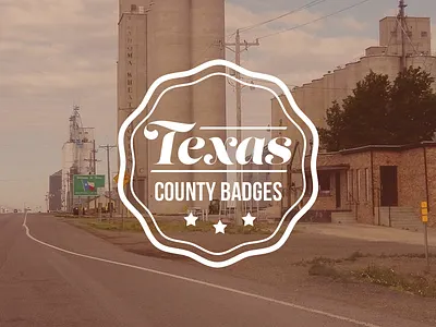 Texas County Badges badge county curly seal texas