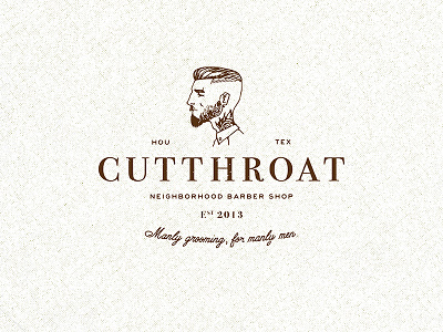 Cutthroat barber branding houston illustration logo masthead