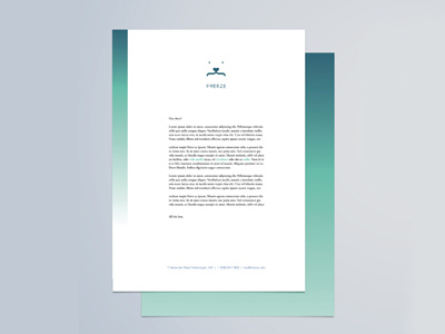 FREEZE brand climate change freeze identity letterhead polar bear print design