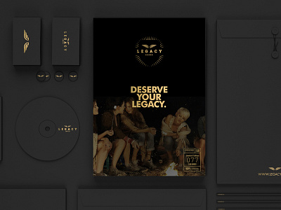 LEGACY Cap Co. // Brochure Cover apparel brand branding gold identity logo logomark print retro style texture trend