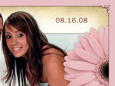 Tara & Troy Wedding Website Header banner border design development header website