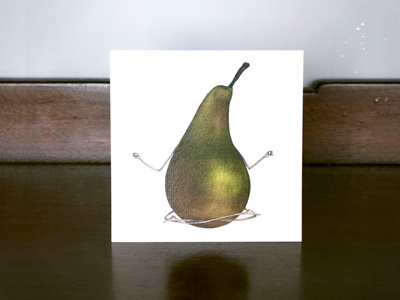 Mediteer Peer drawing food illustration meditation mindfulness pear