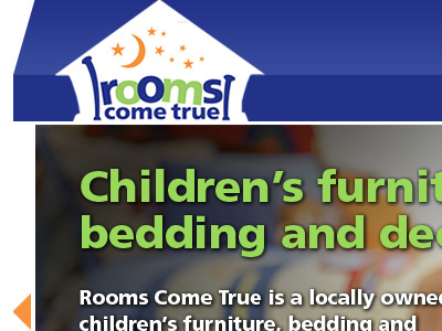 Rooms Come True Website Header banner carousel design development header logo website