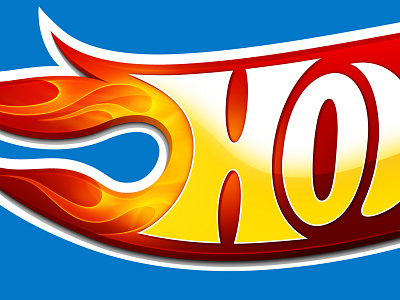 Hot Wheels Logo cars custom type flames hot rods hot wheels logo logo design rendering speed