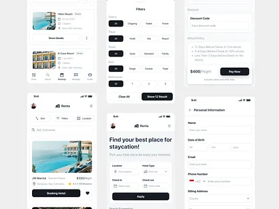 Booking App UI app booking clean design europe illustration image indonesia designer neat travel ui uidesign ux