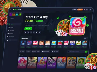 Casino Gambling casino casino games casino home page crypto crypto casino dashboard gambling game gaming igaming online casino onlinecasino prize points slot game