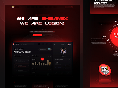 Shibanex - Decentralized Exchange Website Design design home page landing page landingpage popular ui ui design web web design web site website website design