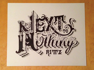 Next To Nothing lettering type typography