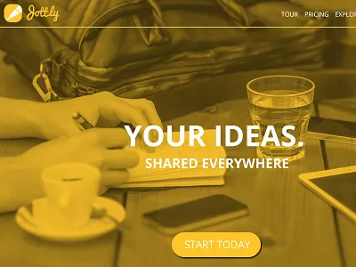 Jottly Hi Res Landing Page branding identity development landing page ui design ux design web graphics website