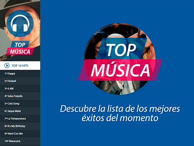 My Top Music app design music my play redesign spotify top web