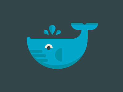 Whale animal eye fin geometric illustration mammal ocean sea splash water whale