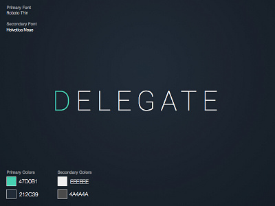 Delegate Brand Guidelines brand branding colors font guide identity logo typography