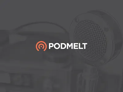 PodMelt branding design logo marketing microphone podcast