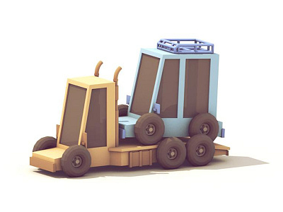 Squishy Vehicles 3d c4d car chunky cinema 4d lowpoly render squishy tire truck vehicle wheels