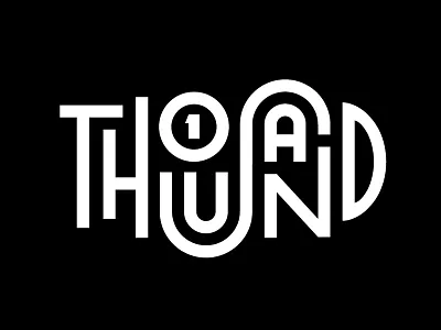 A Grand design followers geometric instagram lettering lines monoweight round style thick thousand type
