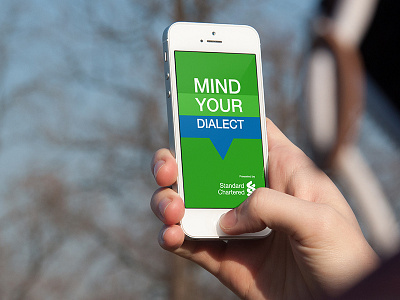 Mind your dialect welcome screen