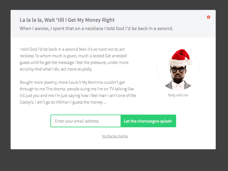 Modal Inspiration modal
