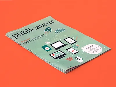 publicateur newspaper #02 Illustration & Layout business cloud computing digital economy editorial design handelsblatt illustration magazine newspaper publicateur start ups storytelling vectorgraphics