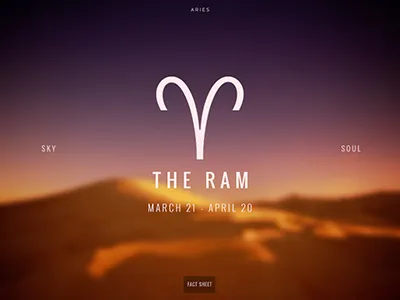 Aries aries astrology flat horoscope minimal oswald raleway yosemite zodiac