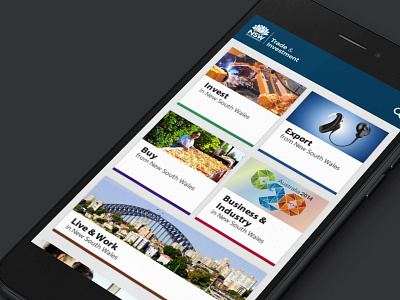 Trade & Investment NSW flat ui responsive design squiz