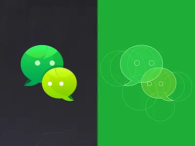 WeChat icon android blue guideline icon meizu penguin phone see tencent theme visual wechat
