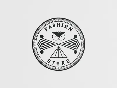 Fashion Store badge emblem fashion store hipster logo old style owl retro insignias vintage logo