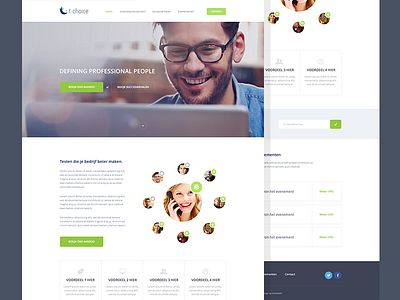 Customer delight management blue business customer delight management flat green ui webdesign