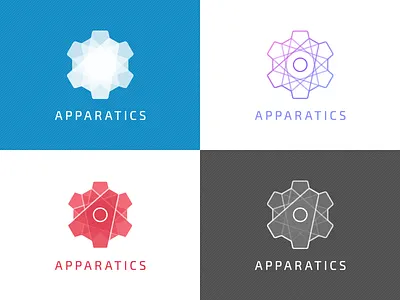 Apparatics final logo set a app apparatics apparatus clean device logo machine set simple