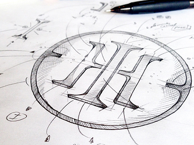 Investhaus // Logo Sketch branding business design financial identity industriahed investhaus investment logo marca