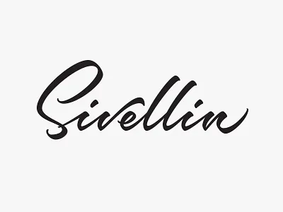 Sivellin brush custom handlettering lettering logo script type typography