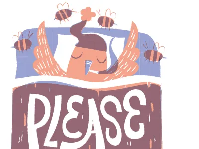 please do not disturb animal birds illustration travel