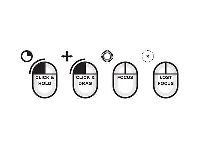 UX Mouse Interactions action click context icon illustration interaction mouse ux