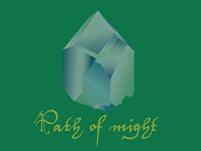 Path of Might Crystal study crystal drawing flat grain illustration path of might vector wip