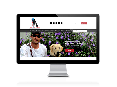 K9 For Warriors Web Design charity design feature23 interface k9s for warriors non profit ui design ux design web design