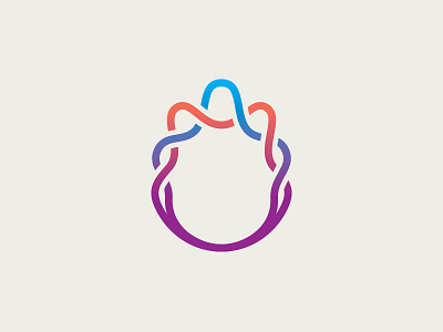 Amplifying Frequency braid branding frequency gradient knot logo twist