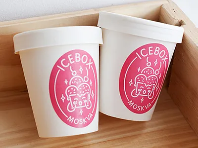 Icebox branding clean ice cream icebox moskva packaging