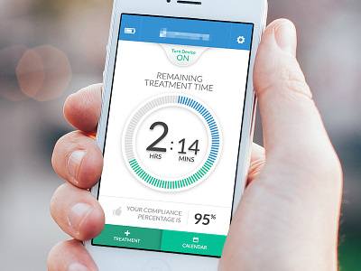 App Design app chart circle graph ios iphone iphone 5 medical mobile timer treatment ui