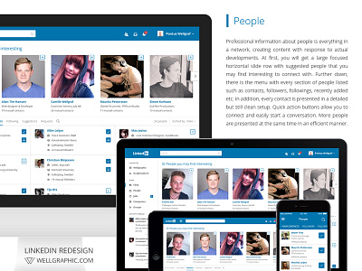 LinkedIn Redesign - People animation concept free linkedin motion graphic redesign social media ui user interface ux web design