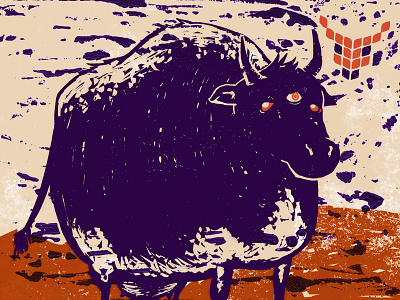 Illustration color digital engraving illustration ink