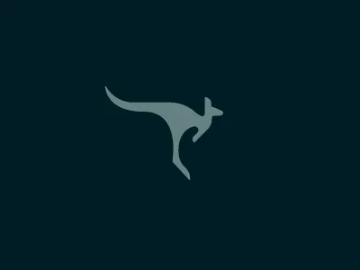 Kangaroo animal logo mamorable mark minimal simple