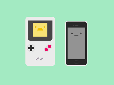 nope flat game boy icon illustration iphone