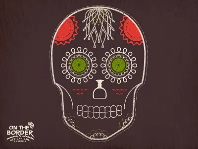 Dia de los Muertos dia de los muertos illustration on the border
