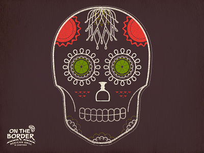 Dia de los Muertos dia de los muertos illustration on the border
