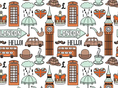 London london pattern seamless