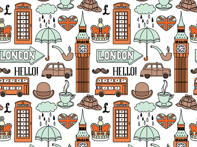 London london pattern seamless