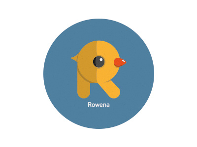 Rowena drop cap illustration nature negativebear r typography