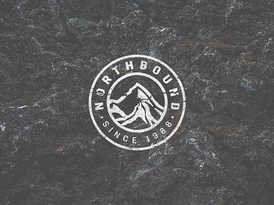 Nothbound badge badge graphic design identity logo mountain texture type typography