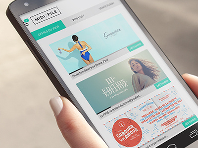 Midipile Application Android android app application brand menu midipile mobile trendy ui ux web webdesign